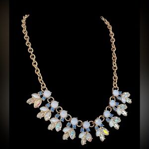 Charming Charlie 🌟 Vintage-Style Opalite & Crystal Statement Necklace